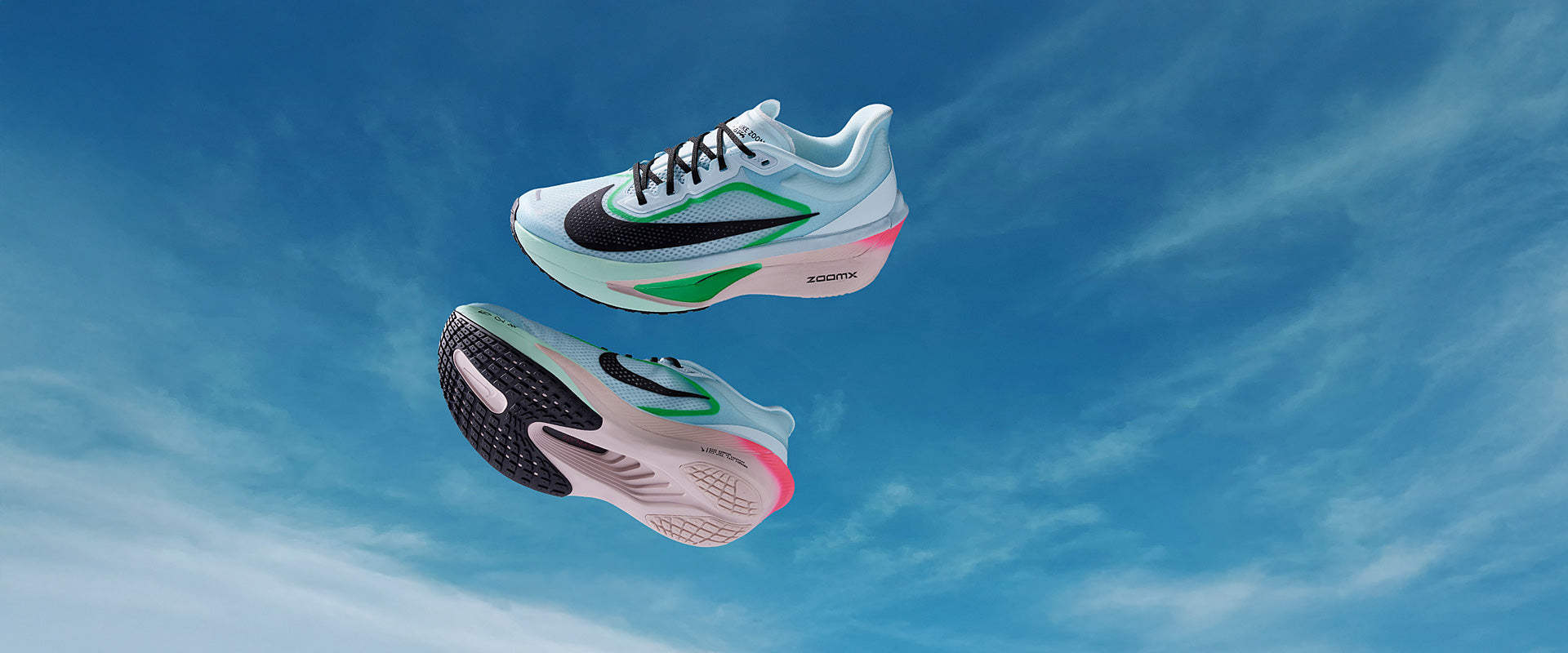 Nike Zoom Fly 6 - Glacier Ice/Black/Hyper Pink/Green Shock - Mens