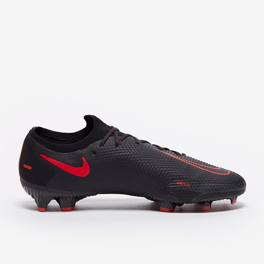 Nike Phantom GT Pro FG - Black/Chile Red/Dark Smoke Grey - Mens