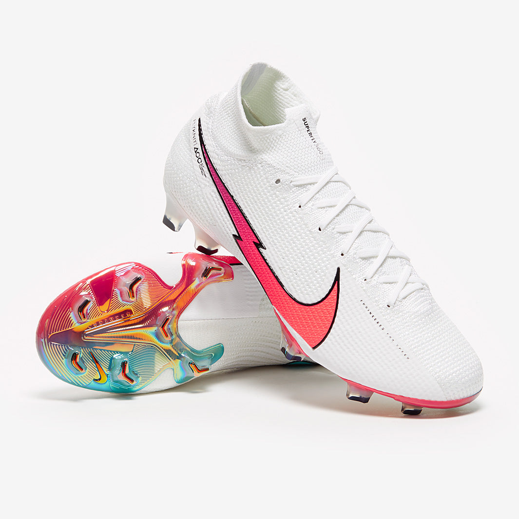 Nike Mercurial Superfly VII Elite FG - White/Flash Crimson/Hyper