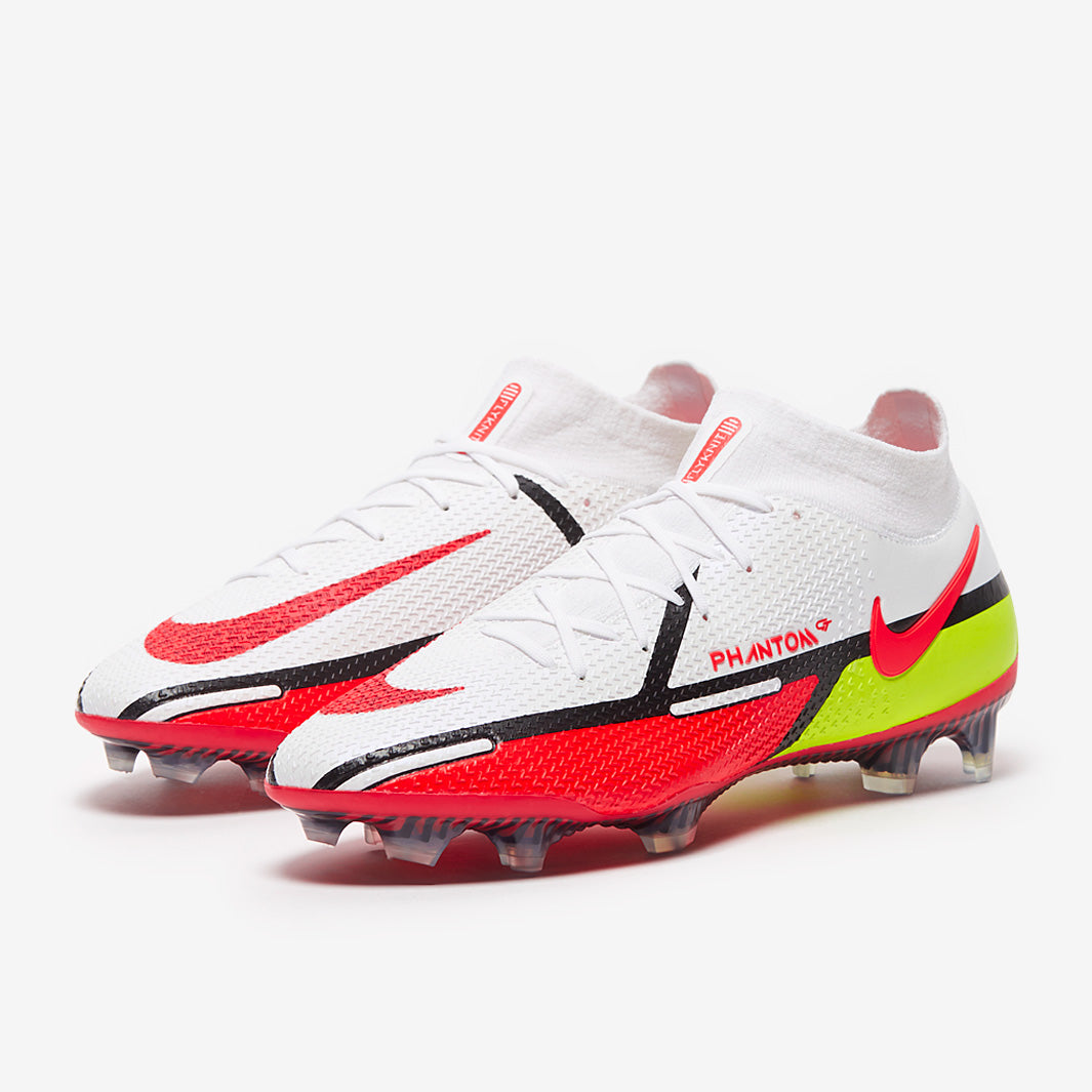 Nike Phantom GT II Elite DF FG - White/Bright Crimson/Volt - Mens