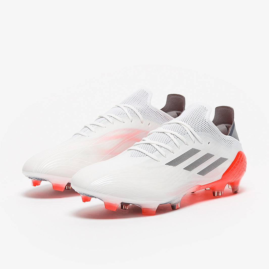 adidas X Speedflow .1 FG - White/Iron Metallic/Solar Red - Mens