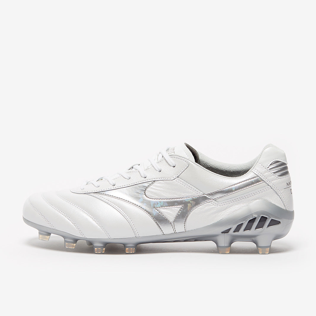 Mizuno Morelia DNA Japan FG- White/Galaxy Silver - Mens Soccer Cleats