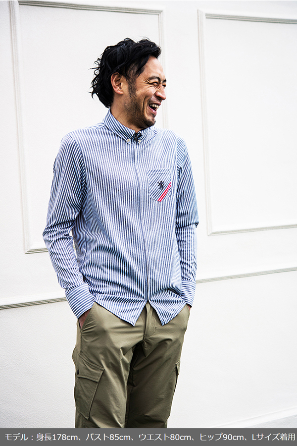 KAPELMUUR（カペルミュール）長袖シャツジャージ ヘリンボーン