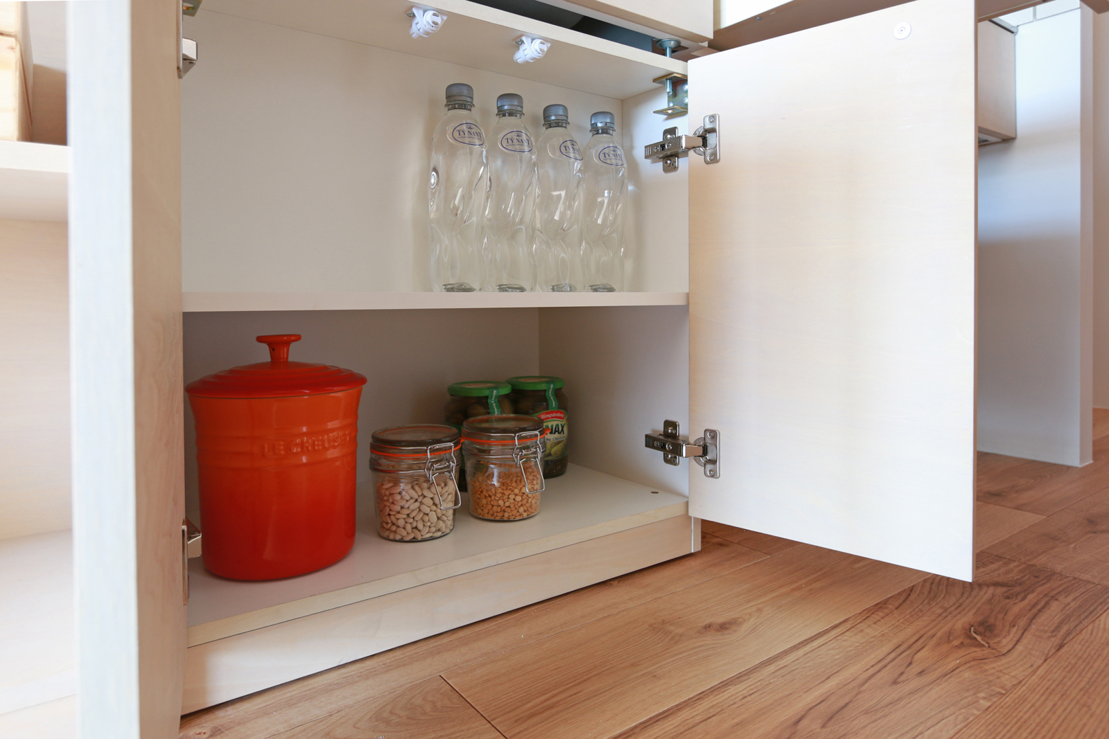 木製ミニマルキッチン シナ W1200×D550 | KB-KC016-02-G183 | キッチン