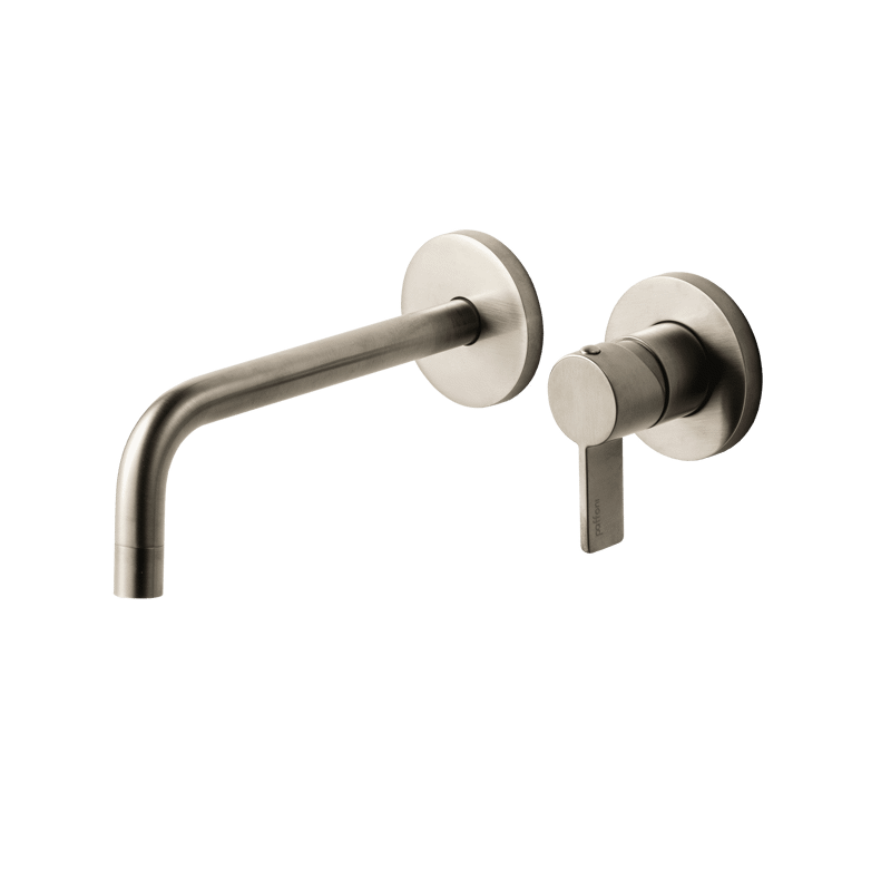 壁付けセパレート混合水栓 洗面用 サテン L248 | KB-TP007-04a-G141