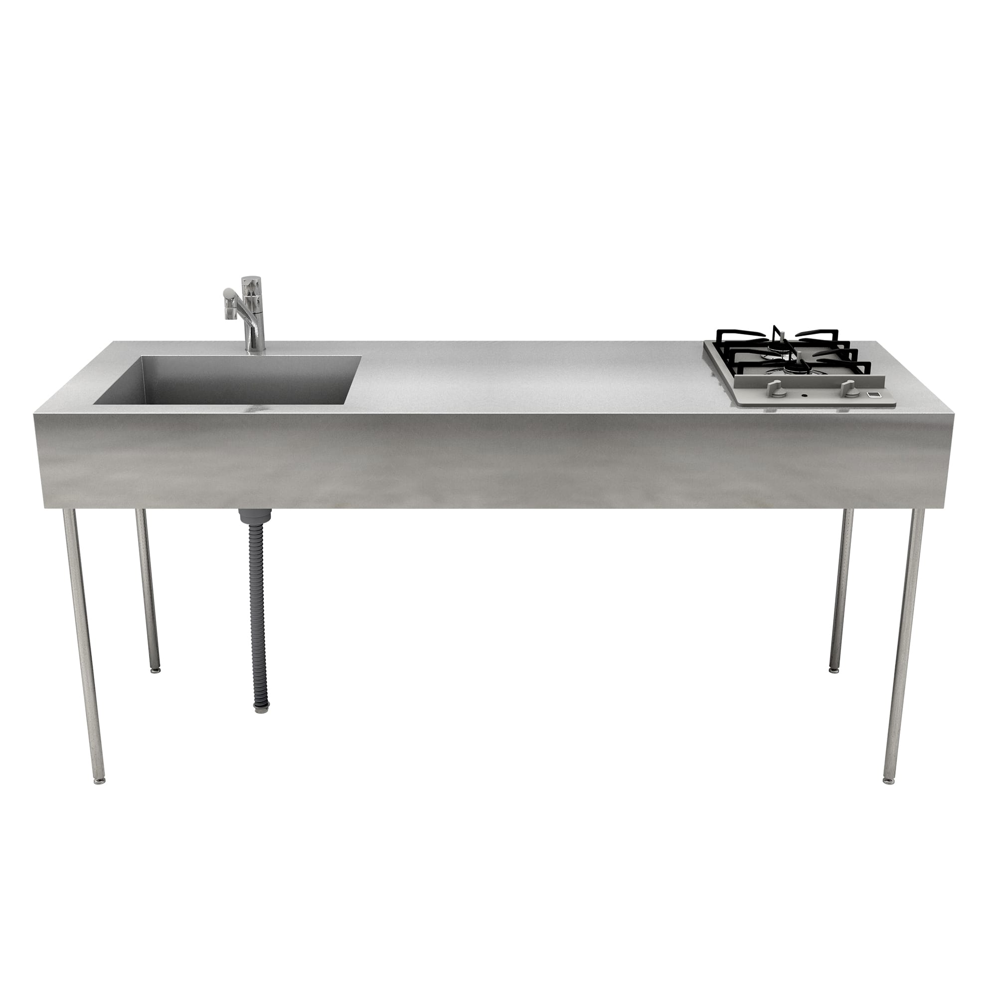 ミニマルキッチン 脚付き W1800×D600 | KB-KC006-12-G123 | キッチン