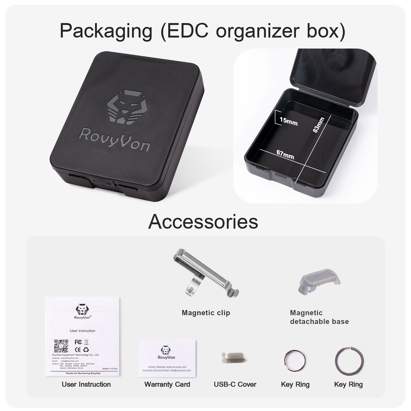 RovyVon Aurora A2 USB C 650 Lumens Keychain Flashlight