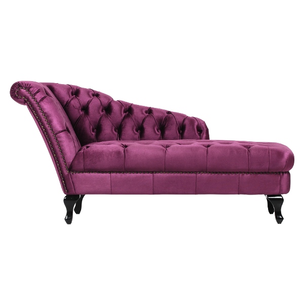 ロイヤルパープルベルベットチェスターフィールドカウチソファ VINCENT