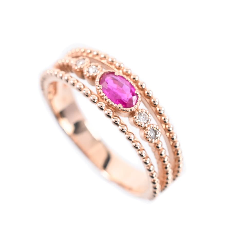 ルビー リング | K18ピンクゴールド | 中古A品| レディース│ノン
