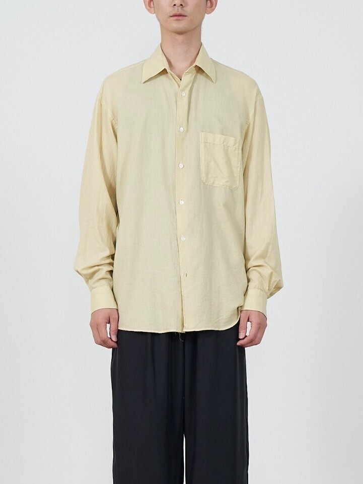 ガーメントダイコットンシルクツイルシャツ - ヨーク レディース