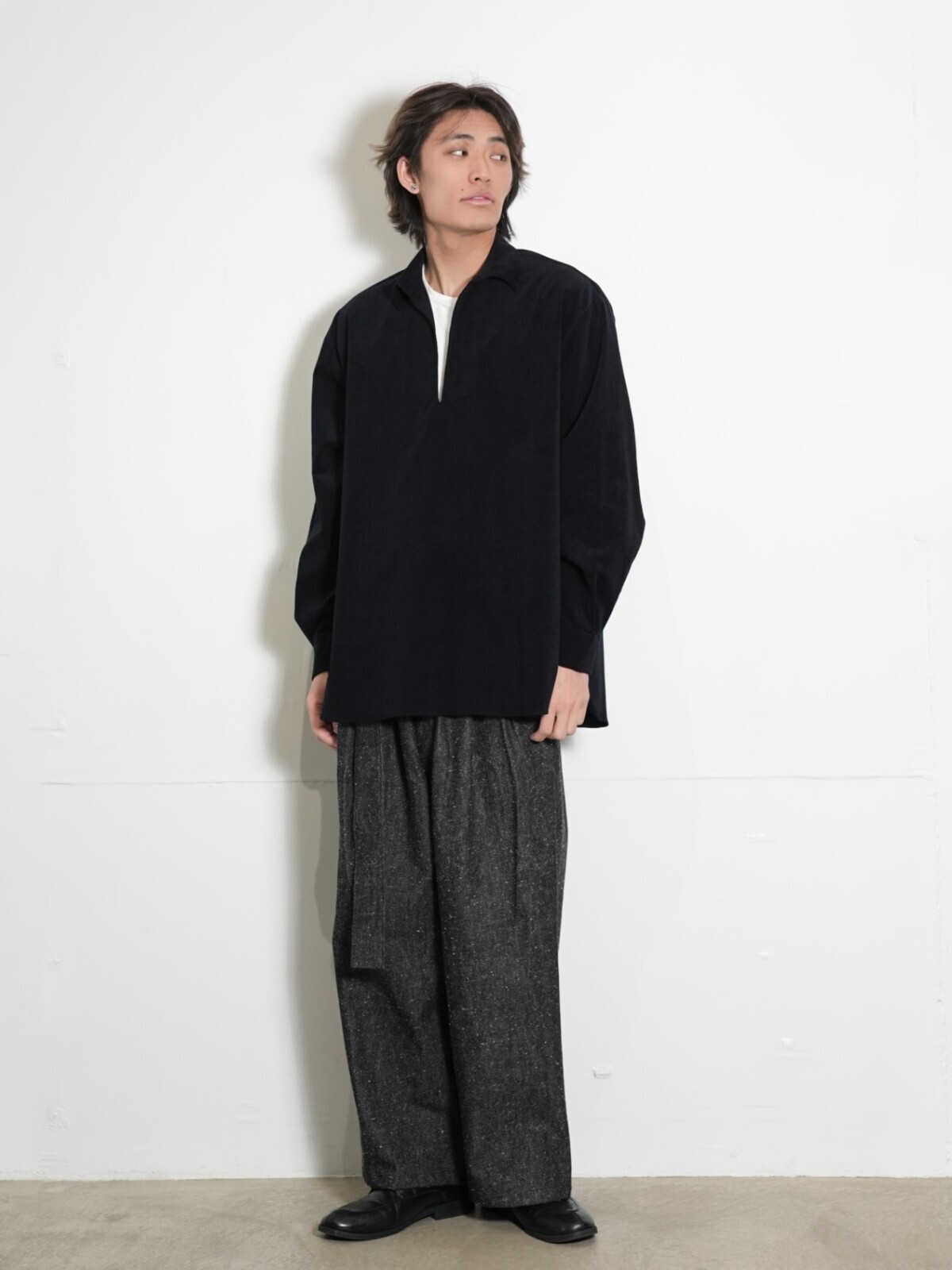 Summer Corduroy Skipper Shirt - Blanc YM WOMENS & MENS｜Official