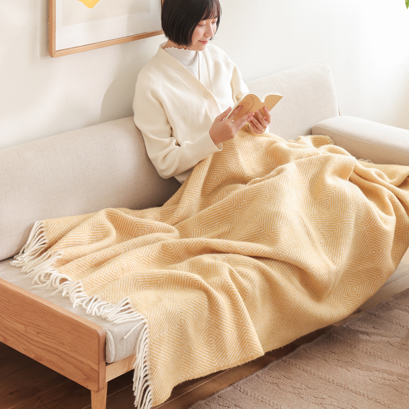 ウールブランケット Silkeborg ダナーヤ グースアイズ ホワイト ｜家具