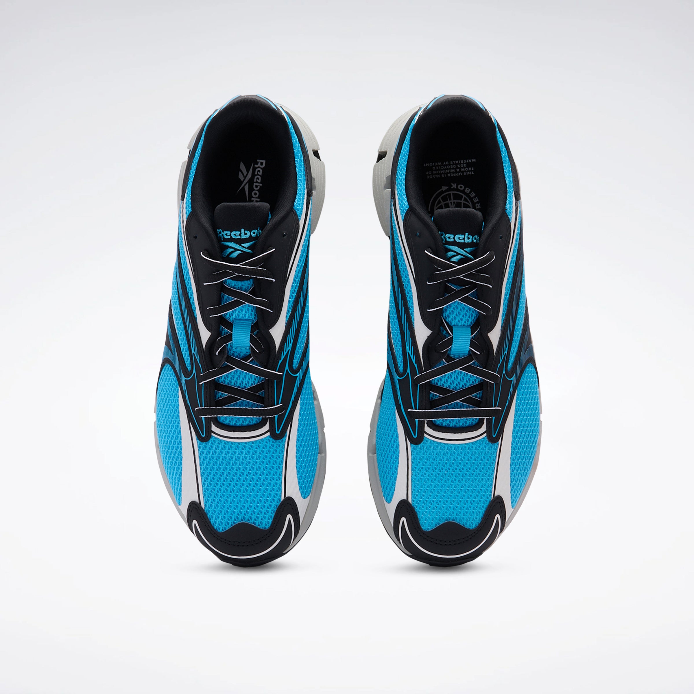 Reebok Zig Hypnotica Shoes in Core Black/Barely Grey/Future Cyan