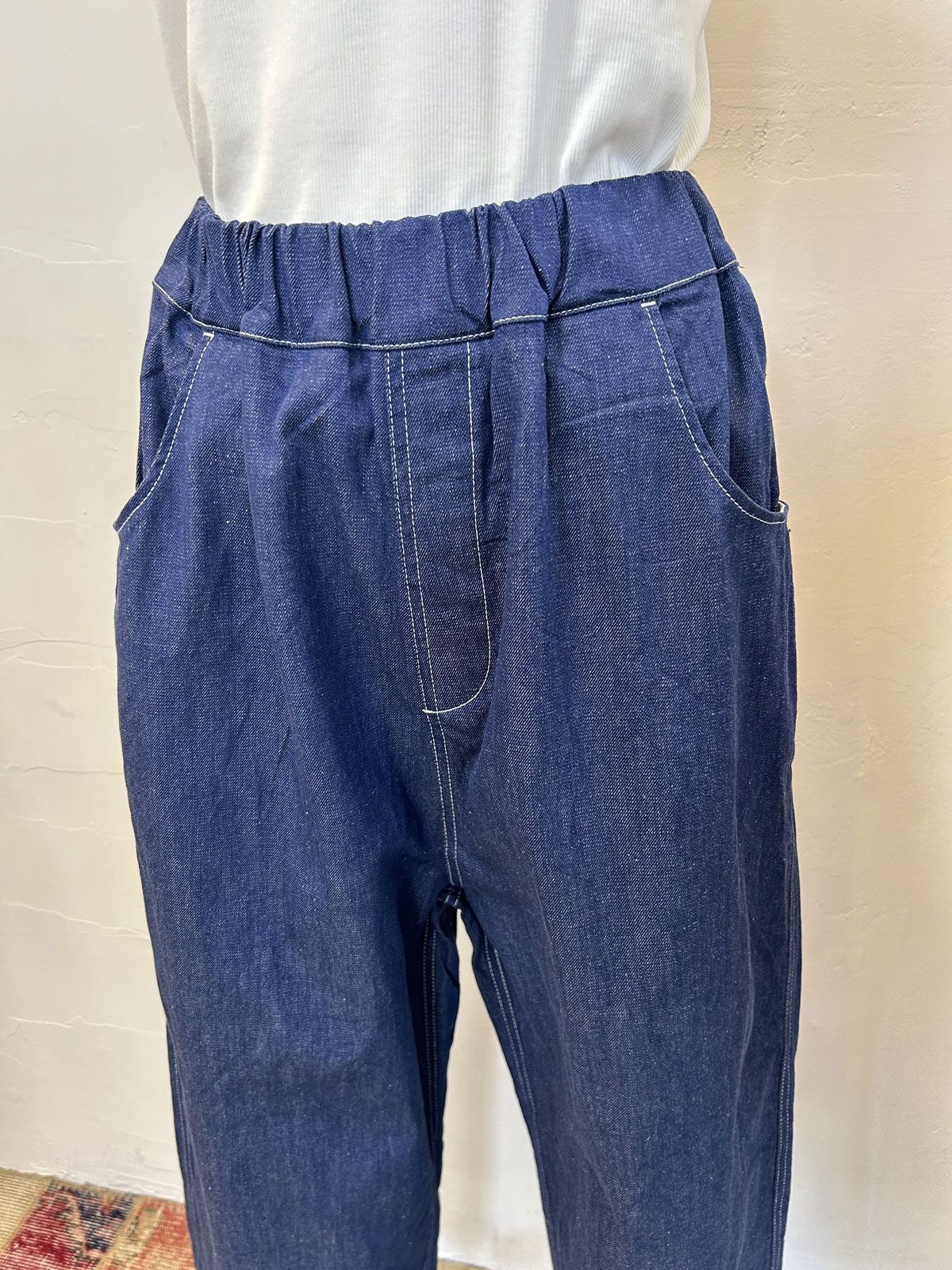 NARU - 綿麻ムラデニムノッポパンツ インディゴ | ravii ONLINE STORE