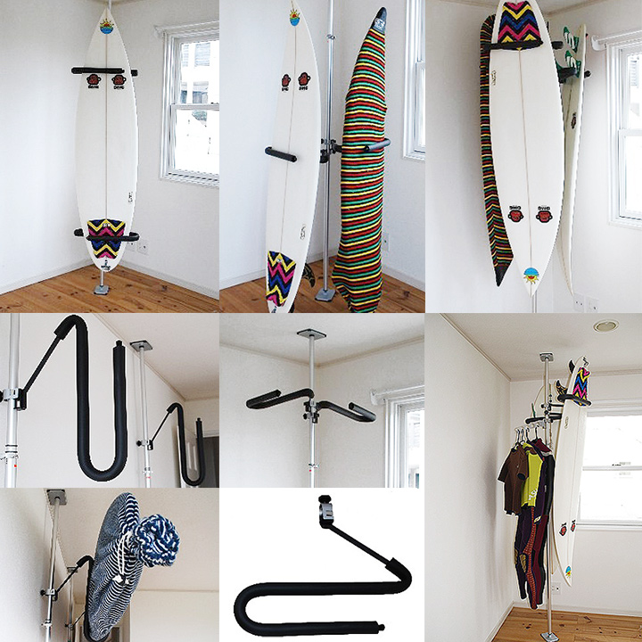 楽天市場】サーフボードラック 天井 突っ張り棒 3m 縦 ツッパリ君追加
