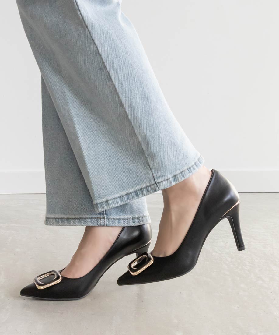 スクエアビジューバックルパンプスRANDA公式サイト