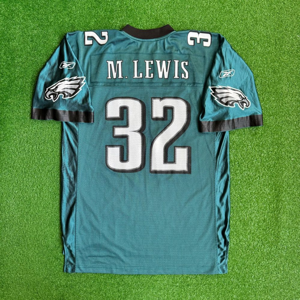 00's Michael Lewis Philadelphia Eagles Green Reebok NFL Jersey