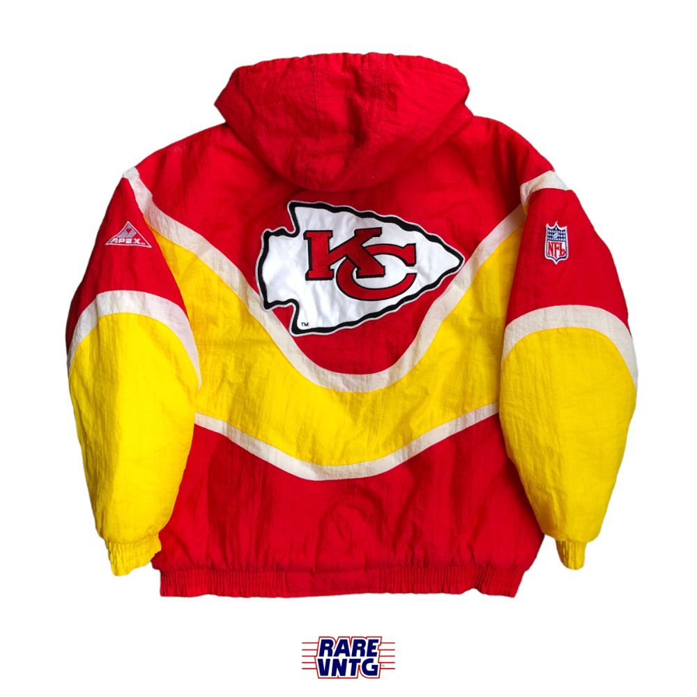 90's Kansas City Chiefs Apex One NFL Heavyweight Jacket Size XL