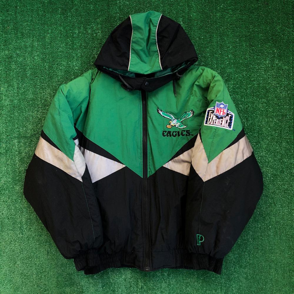 90's Philadelphia Eagles Pro Player NFL Heavy Weight Jacket Size