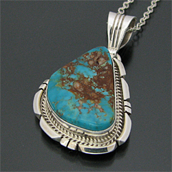 ナバホ族 Ted Etsitty メキシコターコイズ ネックレス 【送料無料】