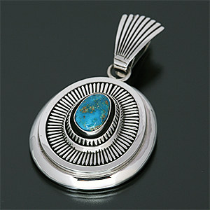 ナバホ族 Leonard Nez モレンシ サンバースト ペンダント 【送料無料】