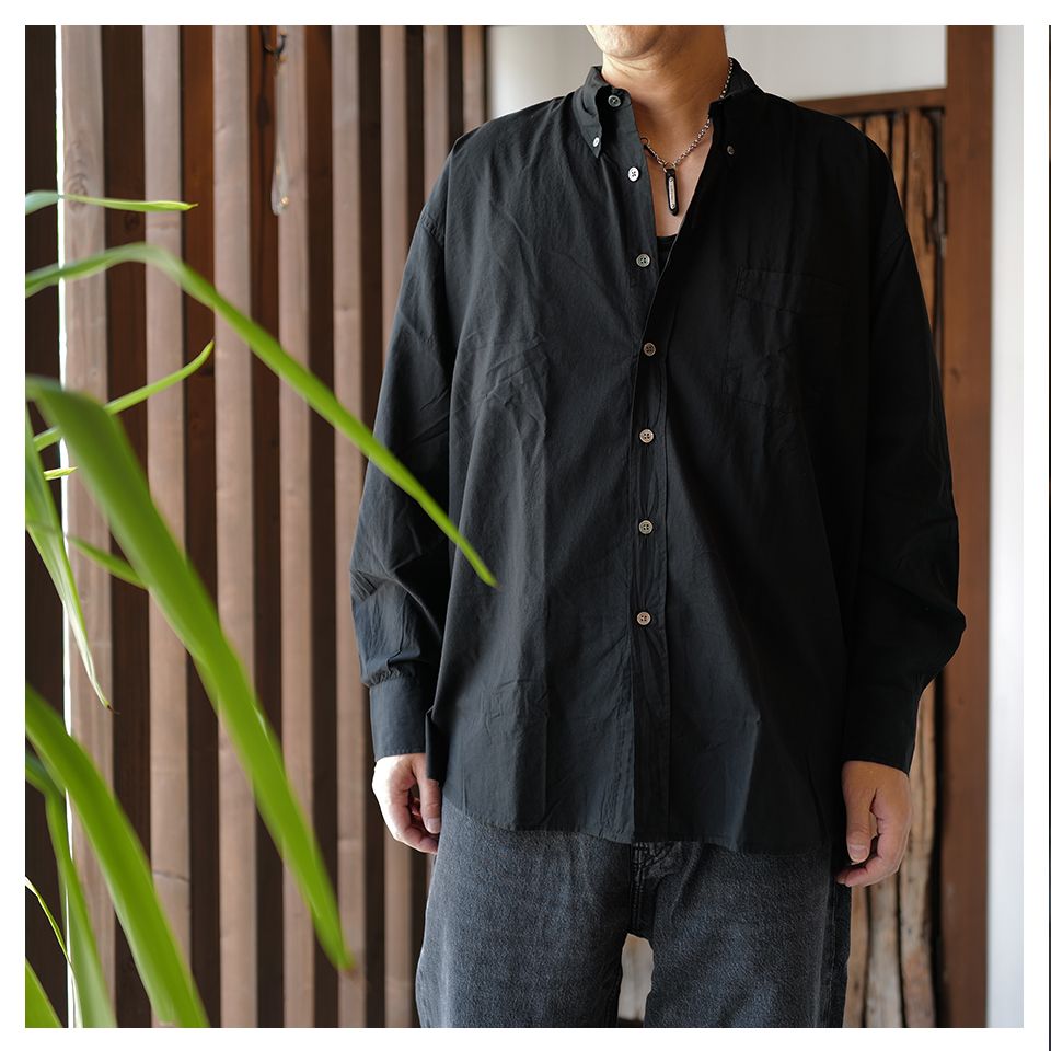 OUR LEGACY - 【Last1 Size44】 BORROWED BD SHIRT Black Voile | River