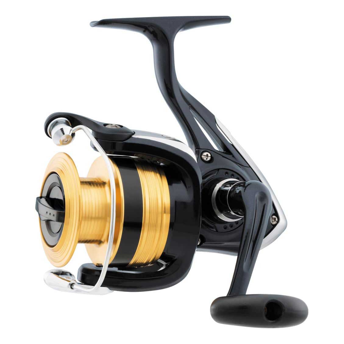 Daiwa Sweepfire 2500 Spinning Reel - Black And Gold, 2 Bearings
