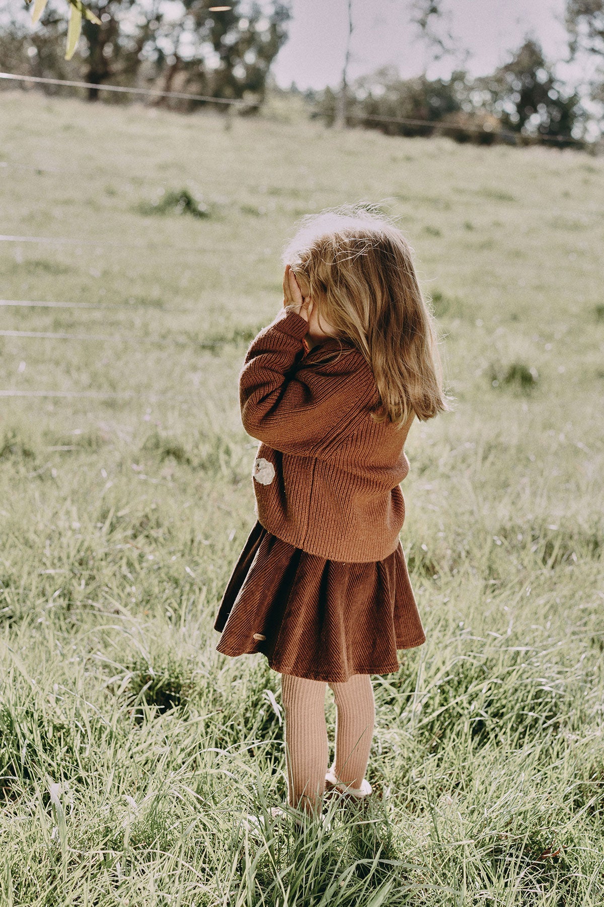 Knit Cardigan - Amber Brown
