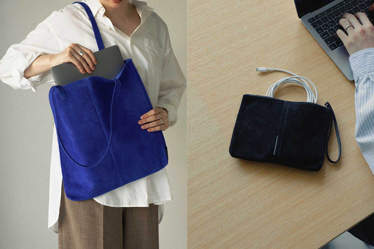 土屋鞄、ピッグスエードのトート・ショルダー・ポーチ - Impress Watch