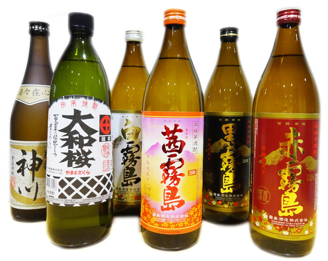 霧島勢ぞろいセット【プレミアム焼酎セットNo.19】900ml6本：茜霧島