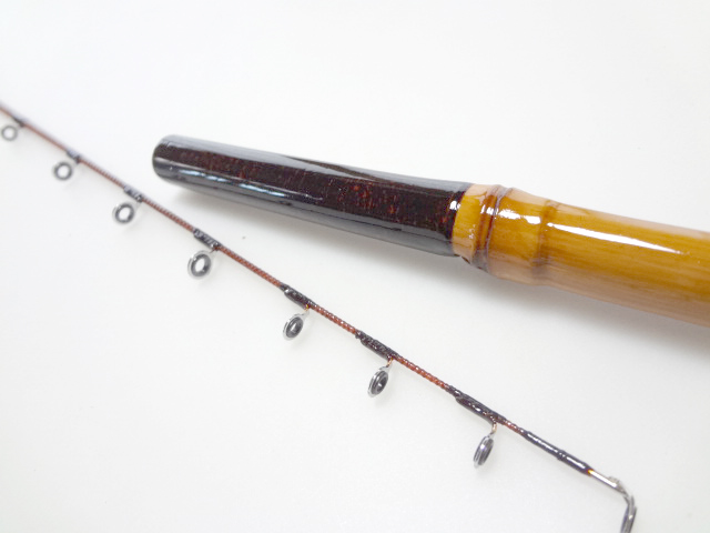 穴釣り和竿】送料無料！手作り職人技”本格的テトラ竿本漆仕上げ：NO5