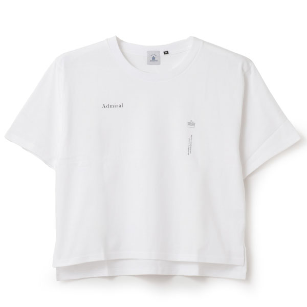 匿名配送】AdmiralアドミラルアシンメトリーヘムスイッチTEEホワイト S