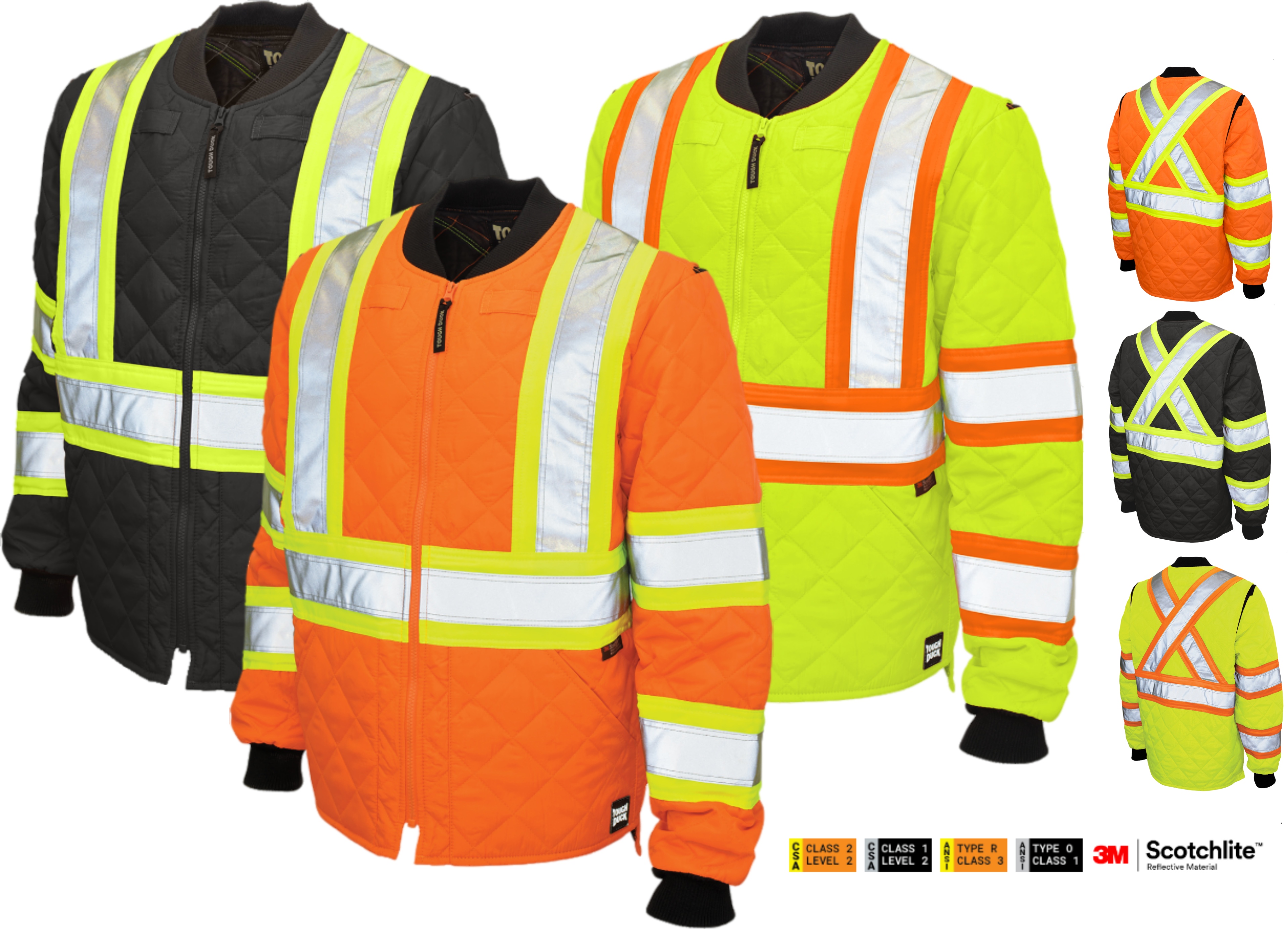 TOUGH DUCK - QUILTED SAFETY FREEZER JACKET S432