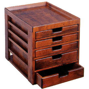 文具ドロワーズL [B5サイズの書類入れ,机上の整理に,5つのトレイ