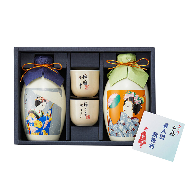 ふり袖 美人画絵徳利セット - 株式会社北川本家 - 京都・伏見