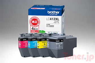 Toner.jp】ブラザー LC412-4PK (4色パック) インクカートリッジ 純正