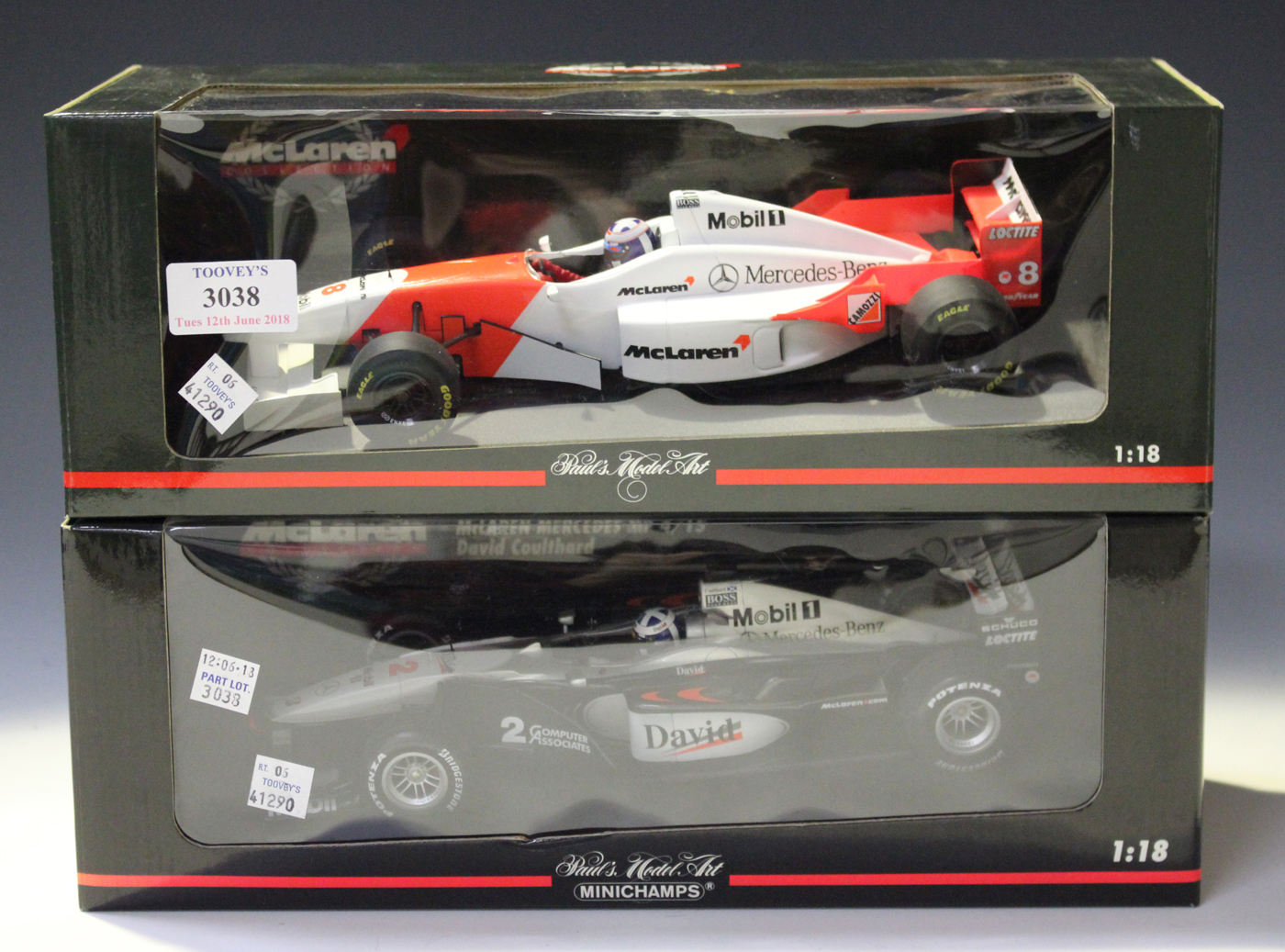 Nine Paul's Model Art 1:18th scale McLaren Collection Formula 1