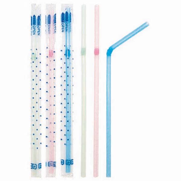 まがる透明袋入ストロー 80P [P-2048] : TORUNE／トルネの楽しいランチ