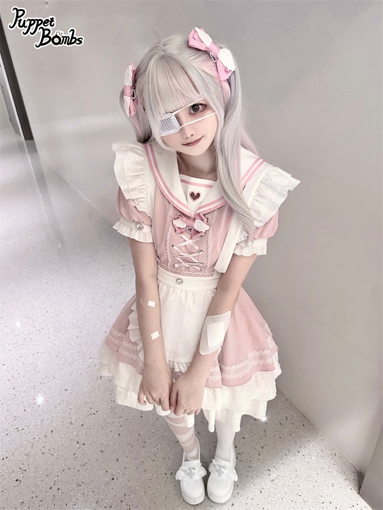 PuppetBombs】Q156 天使のティアードセーラーワンピース【50%OFF
