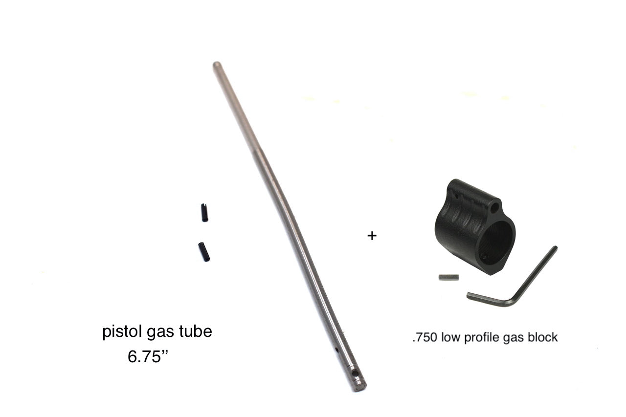 AR15 Pistol Length Gas Tube Stainless + Gas Block – Texas
