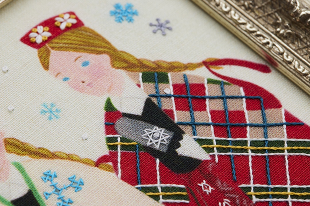 柏木リエさん×bitteさん 民族衣装の刺繍フレーム「ラトビア」: キット