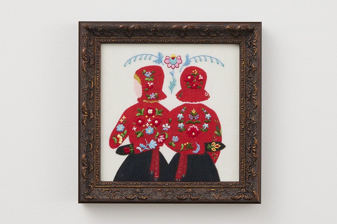 柏木リエさん×bitteさん 民族衣装の刺繍フレーム「スウェーデン