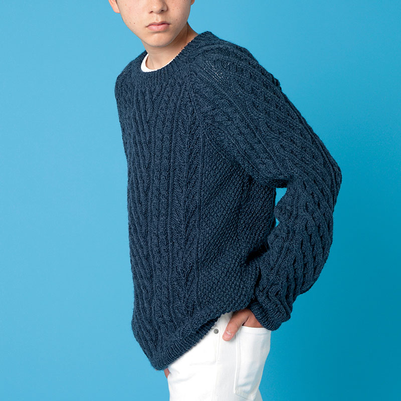 レシピ〉紺のメンズアランセーター: レシピ｜手づくりタウン by 日本