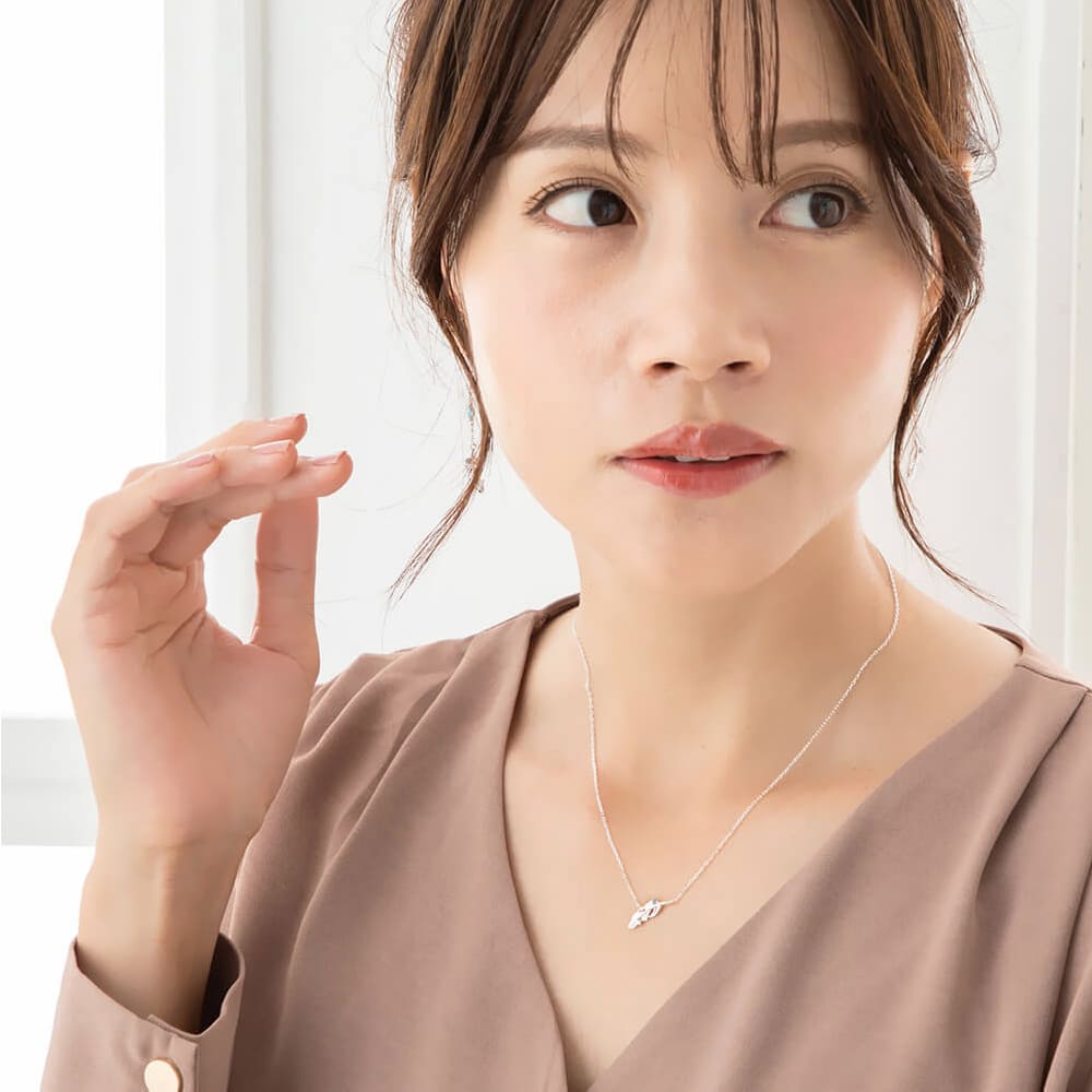 ◇誕生石対応◇フェザー 羽 ネックレス シルバー K10 K18 プラチナ