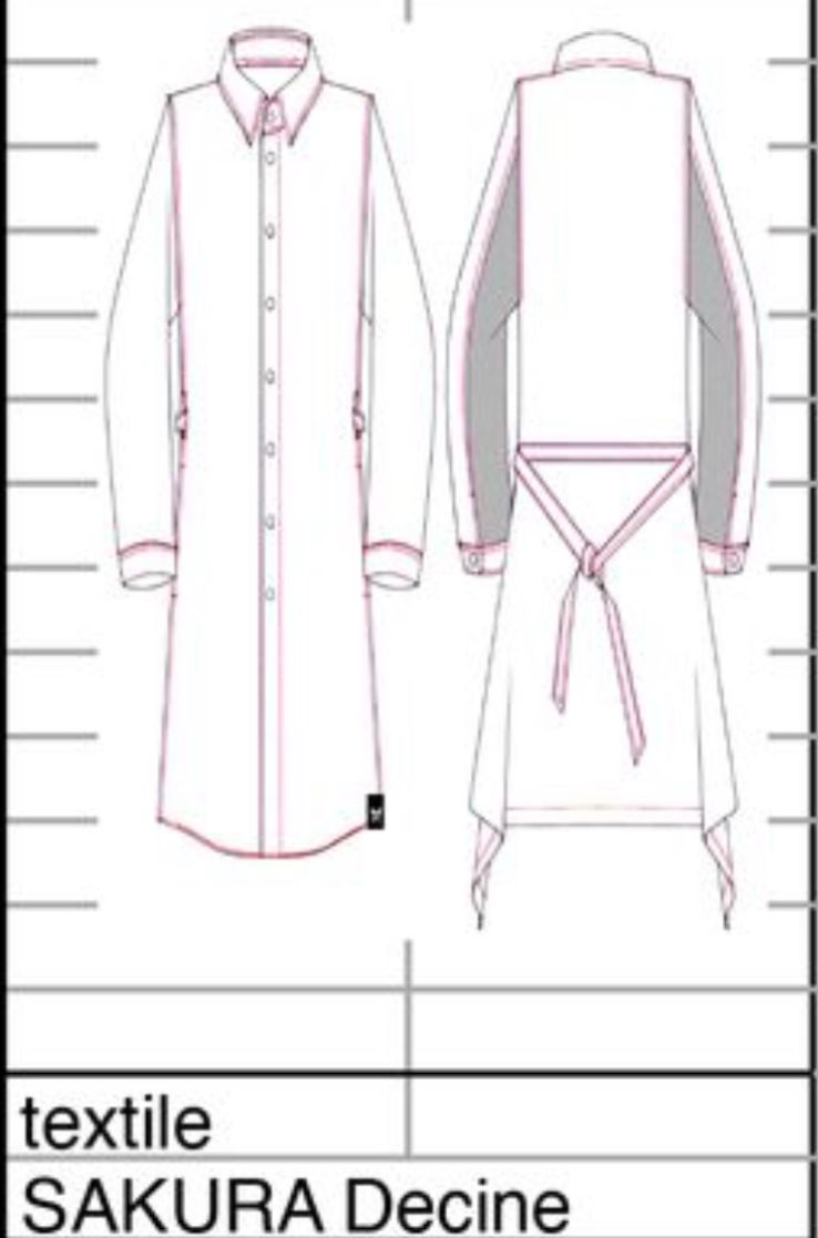 kiryuyrik - Flare Shirt / フレアシャツ / サクラ ブラック&ピンク