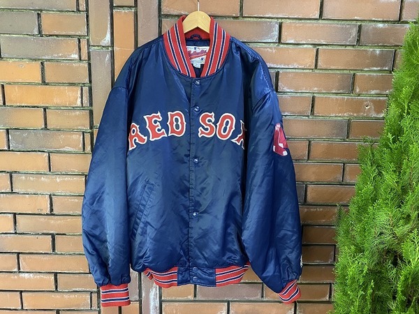 90s STARTER スターター MLB RED SOX ウールスタジャン L White Sox
