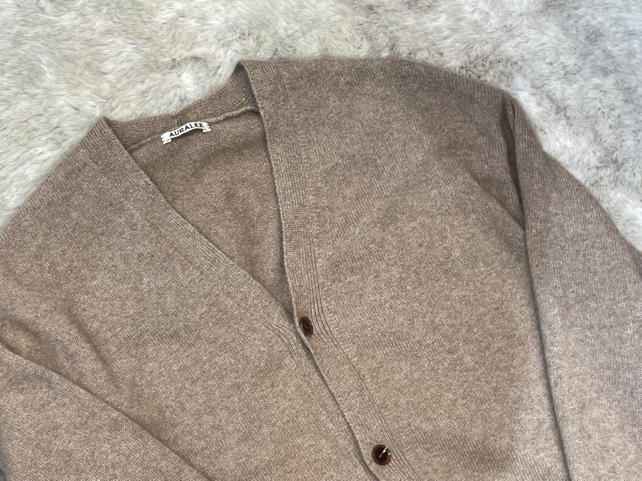 AURALEE/オーラリー】BABY CASHMERE KNIT CARDIGAN(ベビーカシミヤ