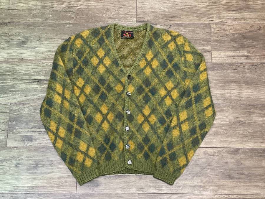 Vintage ARROW】60's/60年代ヴィンテージアーガイルカーディガン/推定