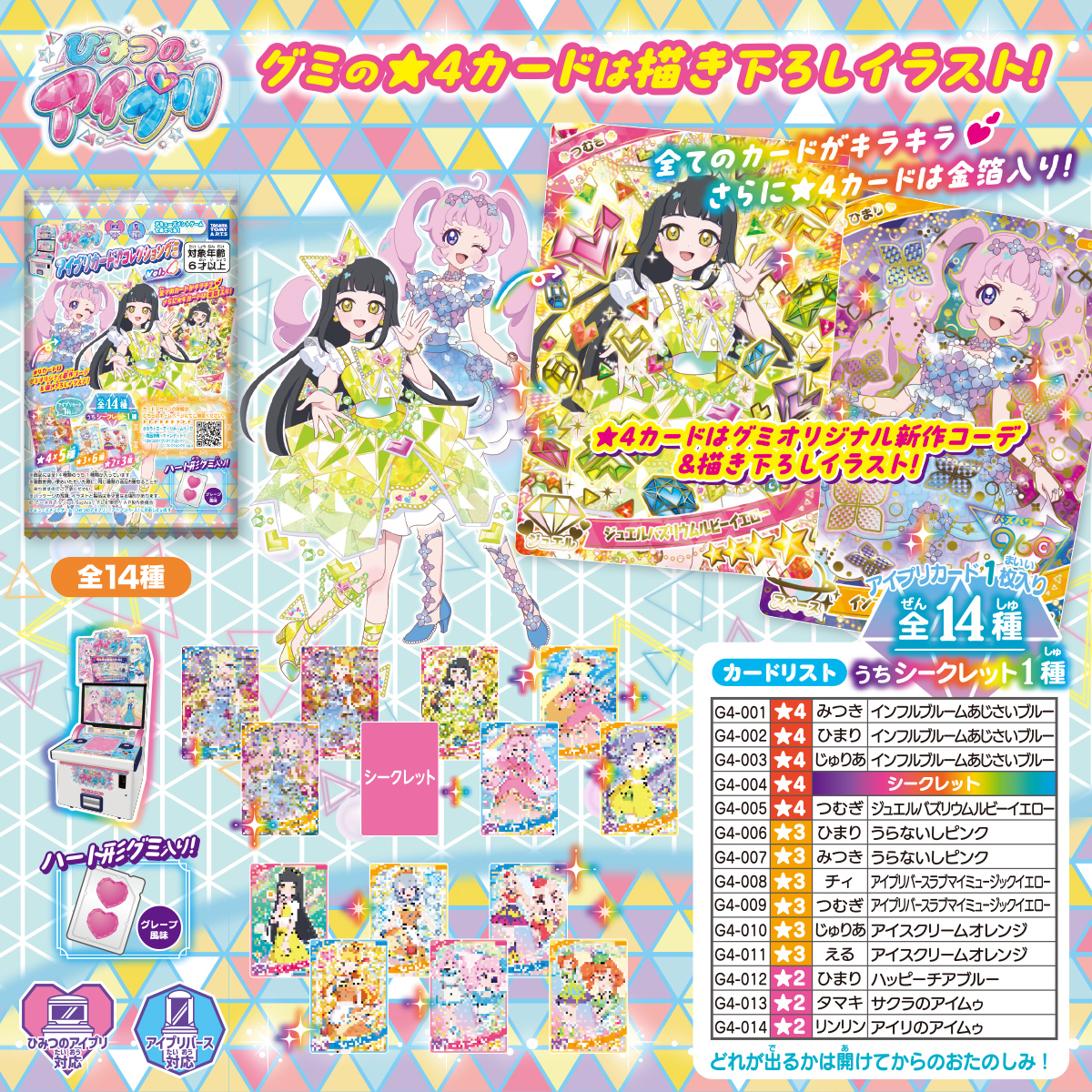 ひみつのアイプリ アイプリカード♪コレクショングミ Vol.4｜商品情報