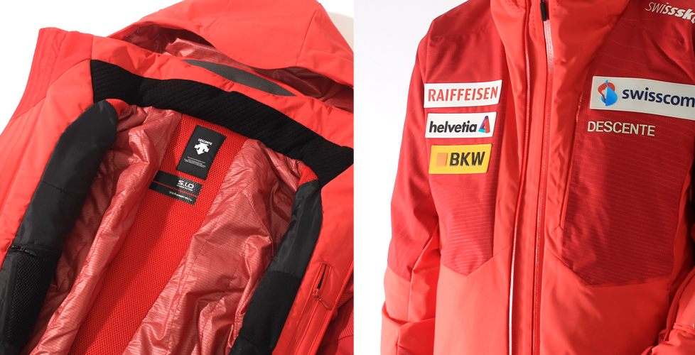 descenteスイスアルパインスキーナショナルチームとの共同開発モデルを